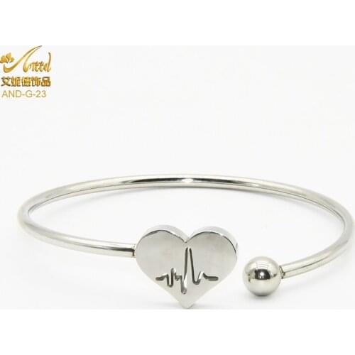 ANIID Stainless Steel Cuff Bracelets Women Bangles Charm Jewelry Luxury Men Silver Color Handmade Adjustable Gifts Sculpture New