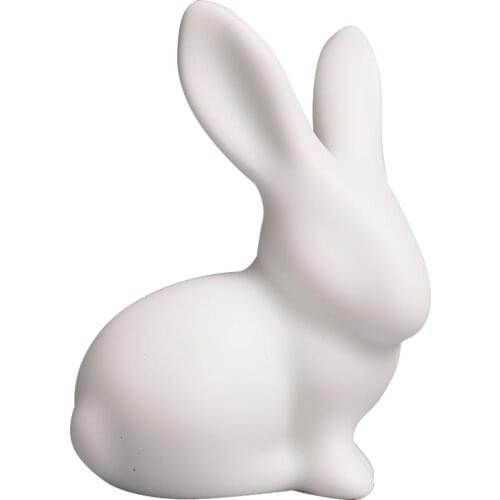 Handmade Tea Pets White Jade Animal Figurines Tea Play Rabbit Ornament Tea Ceremony Accessories Arredo Casa Tea House EI30TP