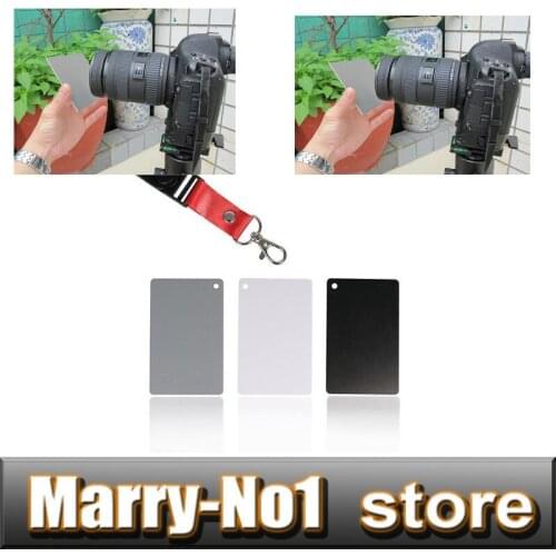 Free Shipping New 3 in1 Digital Grey Card White Black Gray Color White Balance with Strap For Nik&n d40 d90 d3100 d5100 d7100