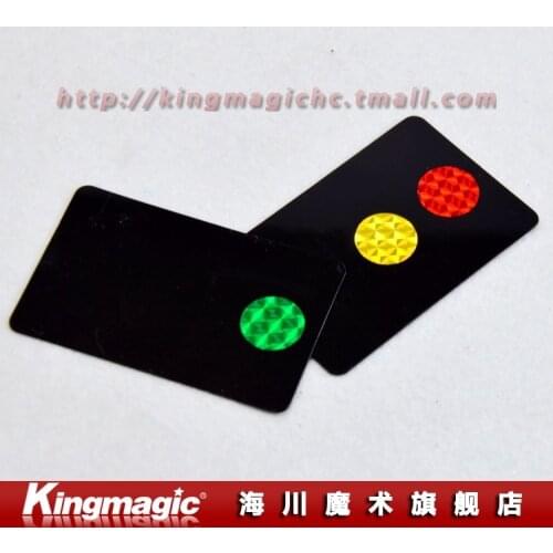 Free Shipping Magic Stop Light Cards Traffic light lineaments card magic props 20pcs/lot