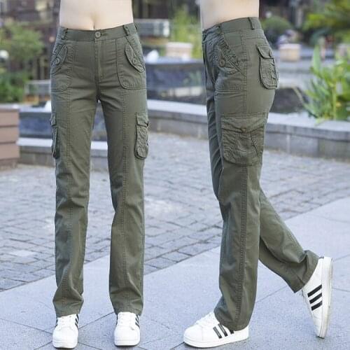 New Arrival Full Pants Women Casual Jogger Cargo Pants Fashion Style Female Trousers