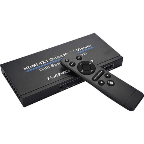 Full HD 1080P 4x1 Multiviewer HDMI-compatible DVD PC To TV Monitor Quad Multi-viewer Video Converter 4 Screens Seamless Switch