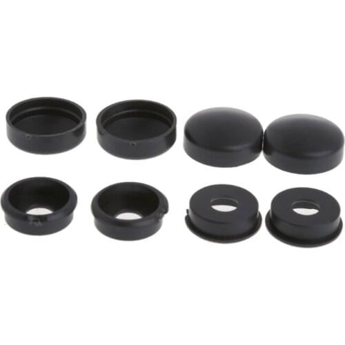 G5AD 8 Pcs ABS License Plate Frame Screw Nut Caps+Bolt Cover Set For Car