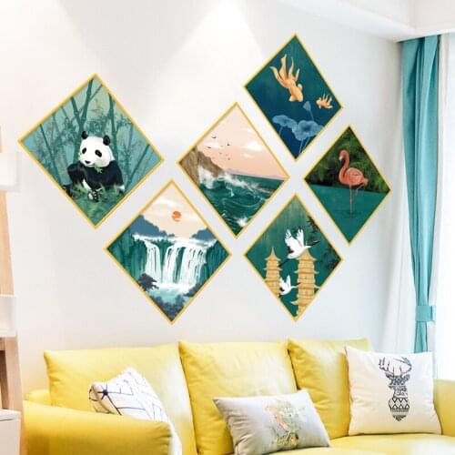 Creative Animal Wall Stickers Home Decor for Living Room Bedroom Wall Decoration Panda Decals Self-adhesive