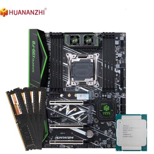 HUANANZHI X99 F8 Motherboard with Intel XEON E5 2678 V3 with 4*8G DDR4 Non-ECC Memory Combo Kit Set NVME SATA 3.0 USB 3.0