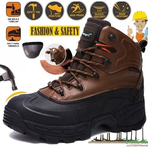 Men Winter Safety Shoes Steel Toe Casual Shoes Puncture-Proof Light Weight Work Safety Sneakers For Men