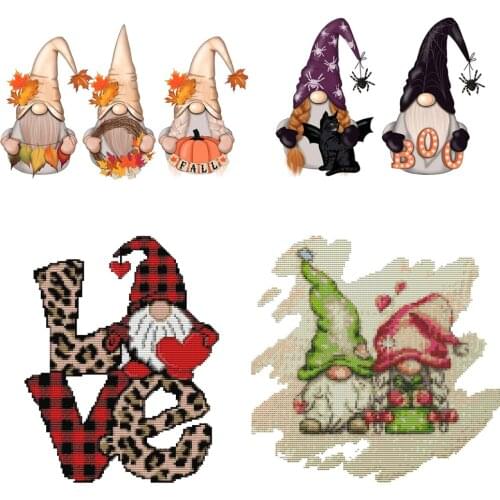 Goblin Cartoon Series DIY Cross Stitch Set 11CT Ecological Cotton Thread Printing Embroidery Decoration Painting Creative Gift