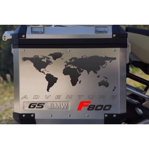 GS Motorcycle Decal Kit "F800 World Adventure Map" for Touratech Panniers