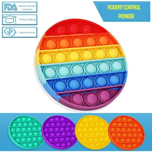 Rainbow Shape Table Game Mental Arithmetic Educational Toys Sensory Fidget Toy Push Bubble Sensory Toys Child Parents Game