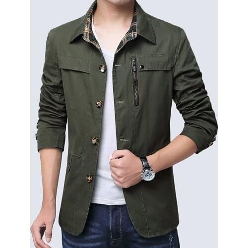 Cotton 100% 2020 New Jacket Thin Casual Mens Autumn Spring Jaqueta Masculina Jackets For Men Coat Outwear FYY222