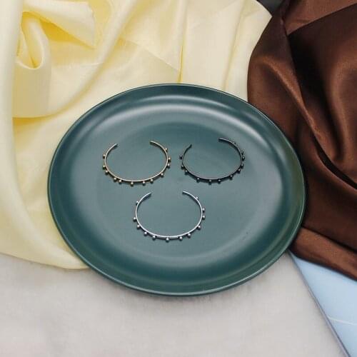 2021 New Design Simple Atmosphere Trend Versatile Fashion 3-Color Ball Geometric Womens Bracelet