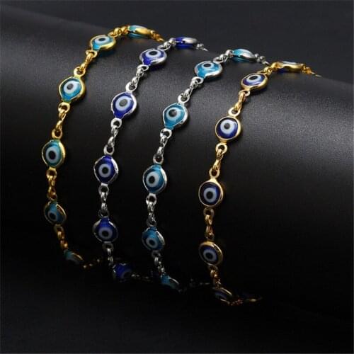 New Bracelet Female Evil Eye Bracelet ins Simple Student Blue Eyes Jewelry Gift