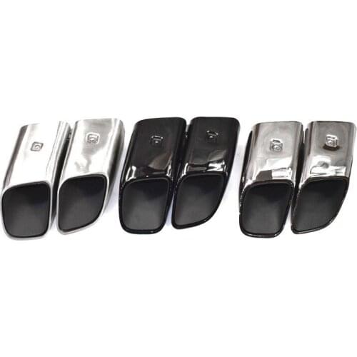 One Set Car Rear Exhaust System For Porsche Macan Change Turbo Sport Style Four-Outlet Stainless Steel Exhaust Tip Muffler Tip