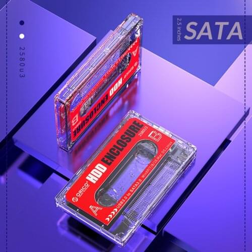 ORICO 2580U3 USB 3.0 HardORICO 2580U3 USB 3.0 Mobile Hard Disk Case Transparent Disk Case Transparent 2.5 inch SATA HDD SSD Box