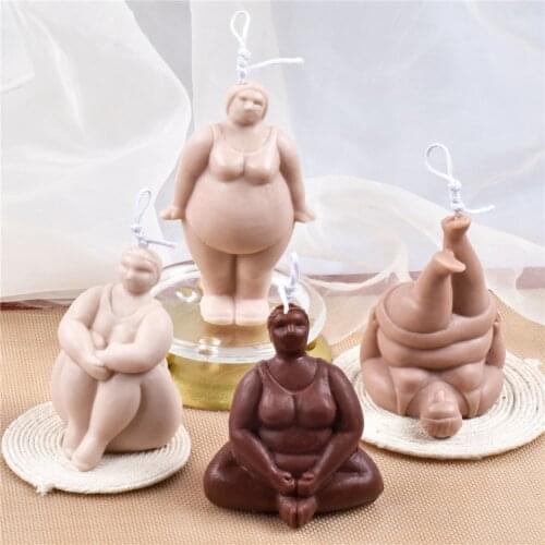 3D Yoga Body Silicone Candle Mold Candle Making Supplies Making DIY Soap Plaster Chocolate or Epoxy Resin
