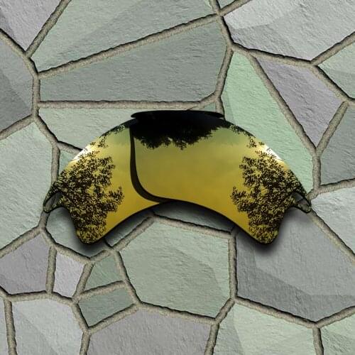 Yellow Golden Sunglasses Polarized Replacement Lenses for Oakley Fast Jacket XL