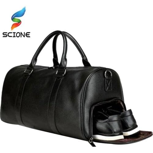 Special Large Capacity Outdoor Sports Gym Bag Women Men Top PU Leather Travel Yoga Handbag Waterproof Fitness Shoulder Bag