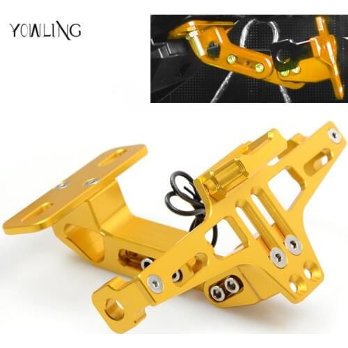 Motorcycle Angle License Number Plate Frame Holder Bracket For YAMAHA T-MAX 530 TMAX 500 MT-03 MT-07 MT-09/MT-09 Tracer R1 R6 R3