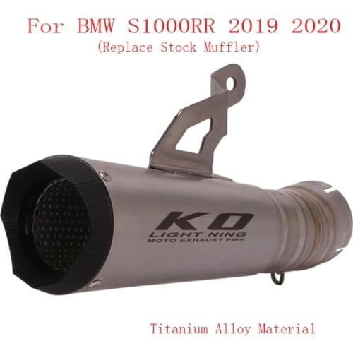 Titanium Alloy S1000RR Motorcycle Exhaust Pipe Muffler Escape Tip Silencer Pipe for BMW S1000RR 2019 2020