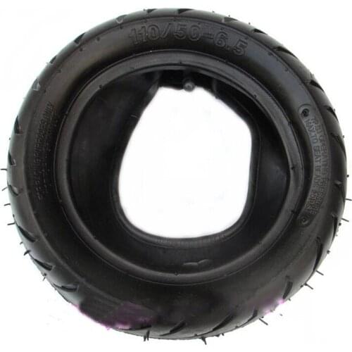 Rear Tire 110/50-6.5 with Inner Tube Bent Valve fits 49cc Mini Dirt Bike e Scooter Mini Moto 110 / 50 - 6.5