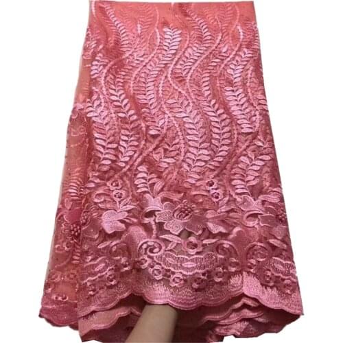 High Quality African Nigerian Tulle Lace Fabric French Tulle Lace Embroidery French Dress 2.5 yards PL-70