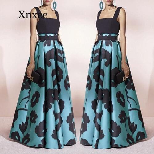 New Womens Formal Long Chiffon Prom Wedding Maxi Dress Fashion Spaghetti Strap Formal Patchwork Dresses party boho summer dress