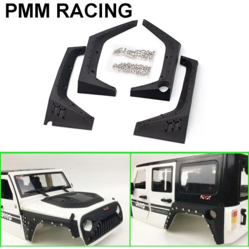 1set Nylon fiber Simulation wheel eyebrow DIY For 1/10 RC Crawler Car Axial Scx10 Wrangler Jeep Upgrade Parts Accessories