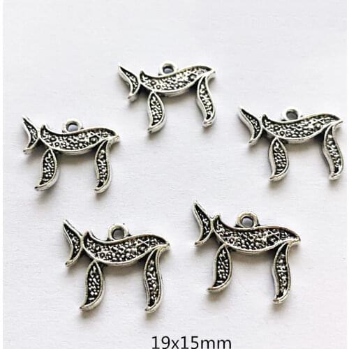 10pcs 19x15mm Stainless Steel Jewish Judaism Chai Pendant Charms Religious Talisman Amulet Jewelry For Hanukkah