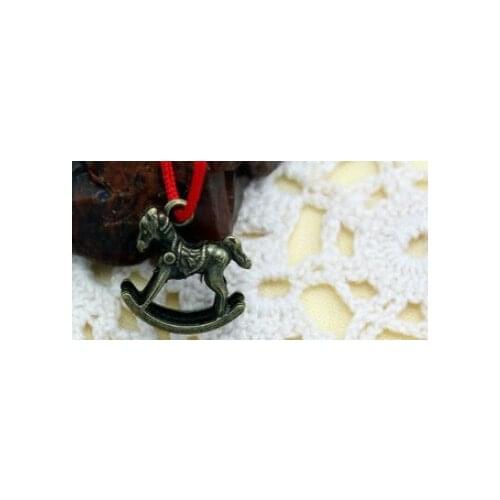 10pcs/lot Tibetan Silver Trojan Horse pendant Handmade Decorative Metal DIY Jewelry Alloy accessories dg4d