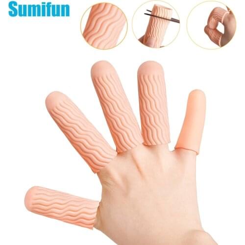 2pcs Silicone Gel Finger Protector Finger Sleeves Cover For Cracked Corn Reduce Hand Foot Pain Weeding Health Care C1725