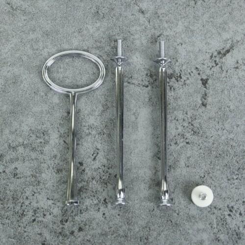 3-tiers new oval metal cake stand handles/cake stand hardware,gold/silver mixed color is ok