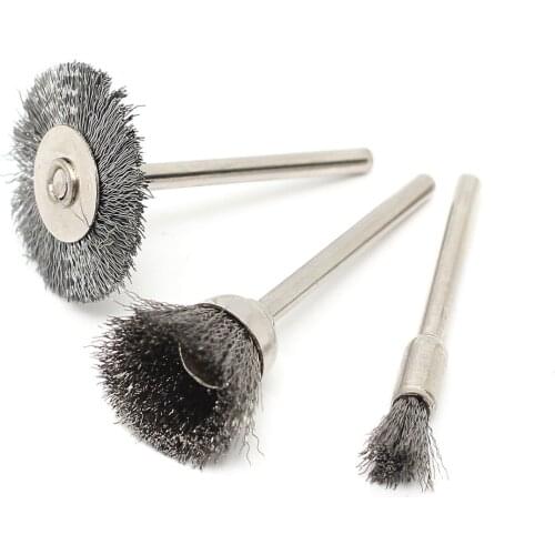 45pcs/set Wholesale Wire Brush Metalbrush Flat Type T-Type Polishing Derusting wheel Copperwirebrush