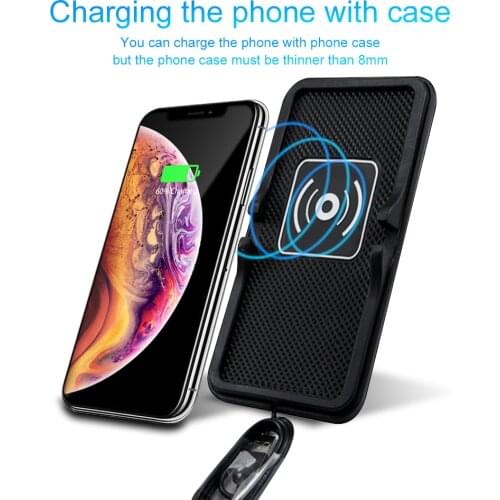 696 C6 QI Car Wireless Charger Stand For Iphone XS MAX XR 8 plus X Samsung S8 S10 S9 Plus Note8 Charger Induction Voiture