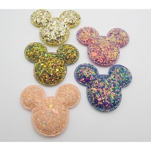 50pcs New Korean Version of Accessories Dazzling Sequins Five-star Love Cartoon Accessories for Shoes Bag Clothing Hair Bow