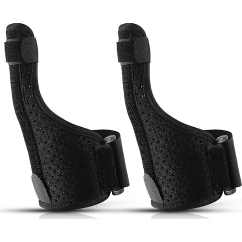 2pcs Finger Holder Protector Medical Sport Wrist Thumbs Support Adjustable Finger Protective Guard Gear for Left Right Hands