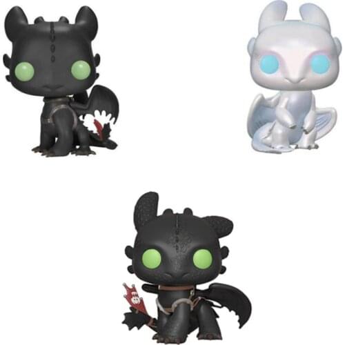 FUNKO POP How to Train Your Dragon TOOTHLESS 686# Light Fury 687# FigureToys Collection model toy for children