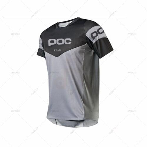 In Sale TEAM POC Enduro Jersey Short Sleeve Motocross Downhill Jersey Shirts Mountain Bike Moto Clothing MX Summer MTB T-shirt