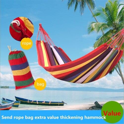 Hot sale camping and camping supplies Single canvas hammock 200*80cm