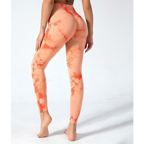 Tie Dye Seamless Women Yoga Pants Sport High Waist Push Up Sportswear Running Leggings Joggings Cycling Gym Outdoor Leggings