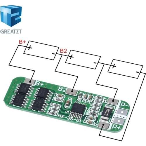 GREATZT 3S 6A Li-ion Lithium Battery 18650 Charger Protection Board Module 10.8V 11.1V 12.6V Wholesale