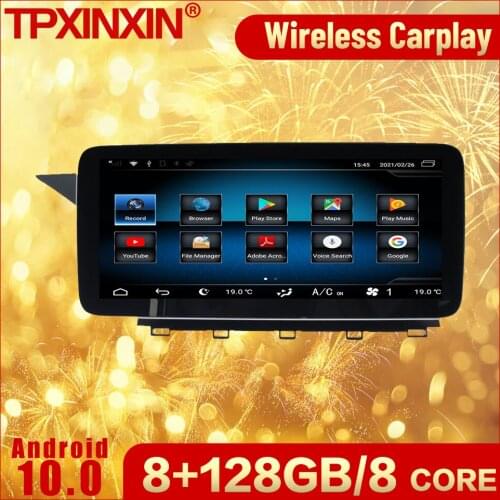 8+128G 2 Din Android Screen Multimedia Stereo Receiver For Mecerdes Benz GLK 2013 2014 2015 GPS Auto Video Radio Audio Head Unit