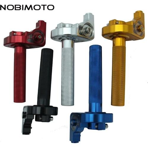 New High Performance 4 color Aluminum Twist Throttle Grips Cable Fit for Cr 80 85 125 Cc 250cc Pit Dirt Bike ATV Quad CNC-175