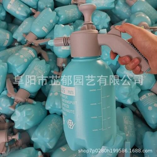 2L 3lL Blue Air Pressure Watering Can Exhaust Lock Watering Plastic Sprayer Watering Can Garden Irrigation Supplies sprayer