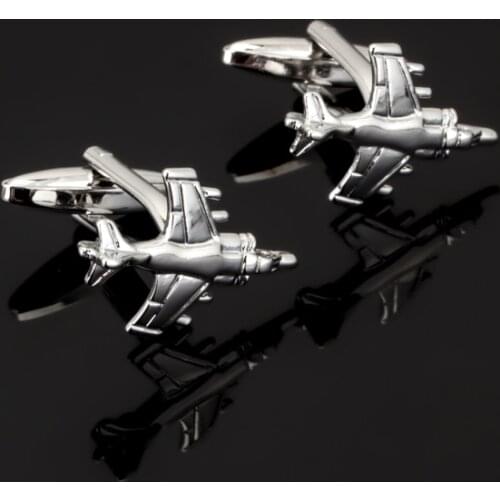 Hot Sale High Quality Plane Cufflinks Fashion Airplane Design Brass Material Gift Cuff Links For Airman