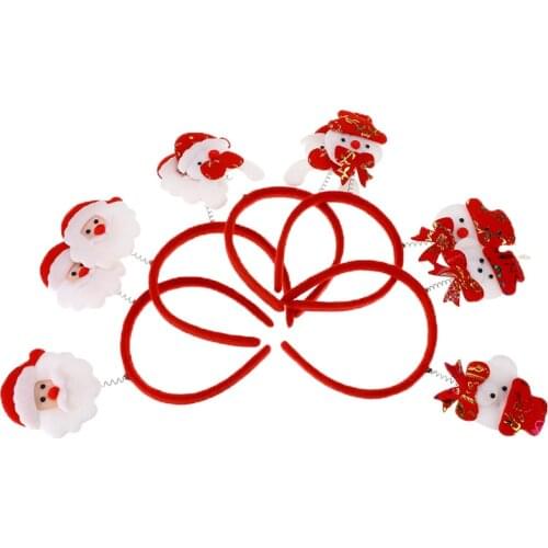 1pc Christmas Headband Headwear Light Up Santa Claus Hair Jewelry Accessories For Party Holiday Decoration Random Delivery
