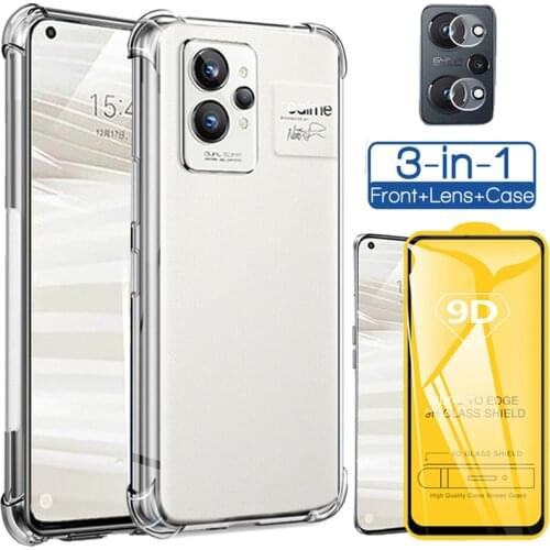Transparent Shockproof Case For Realme 8 Pro Back Cover Tempered Glass Realme 8 4G/5G C21 Y Soft Silicone Case Realmi 8 Pro Case