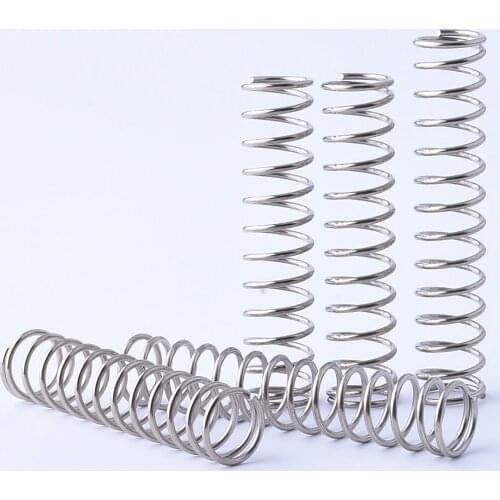 2pcs Pressure Spring Compression Spring Springs Wire Diameter 1.5mm Length 60mm-70mm-80mm-90mm-100mm 304 Stainless Steel