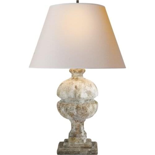 European style farmhouse retro table lamp wood art hand-carved lamps villa living room decoration study bedroom bedside lamps