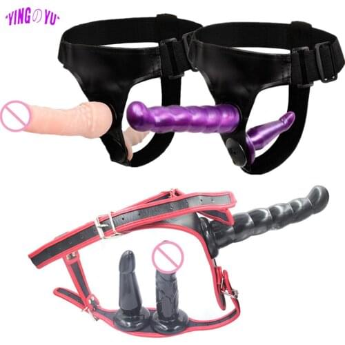 Wearable Strapon Penis Panties Harness Belt Adult Sex Toys For Lesbian Women Couples Three Realistic Dildo Pants Erotic Products