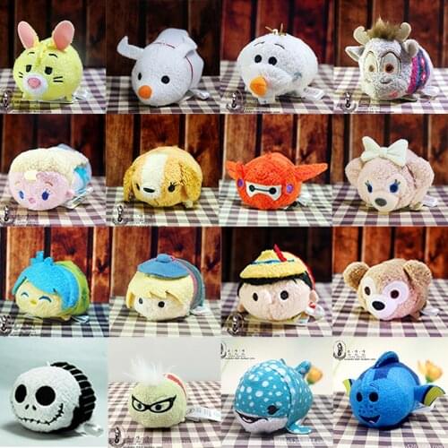 Tsum Cartoon Character Cute Animal Elsa Olaf Screen Wipe Plush Pendant Doll Toy for Children Christmas Gifts